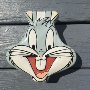 Bugs Bunny Looney Tunes Tin Container Cookie Box Collectible 1998 Warner Bros
